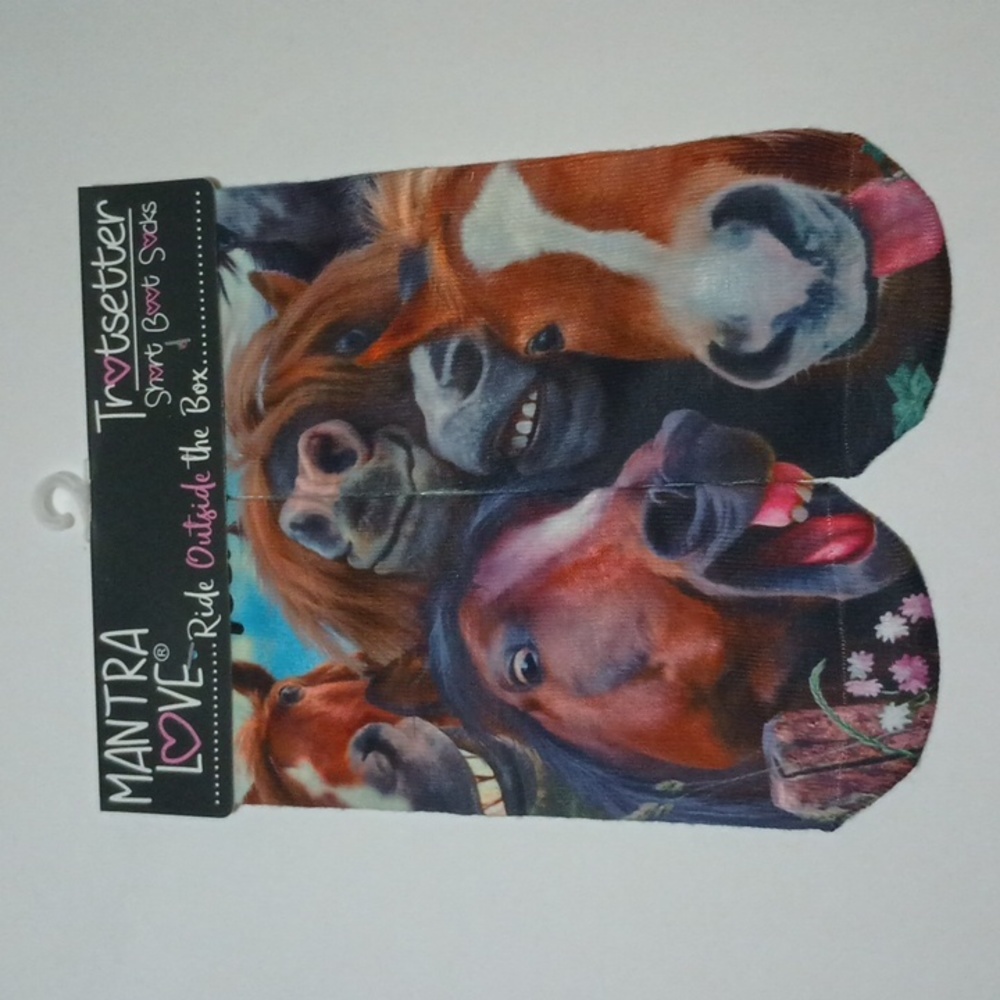 2/$15 Wild Horses Short Boot Socks by MantraLove